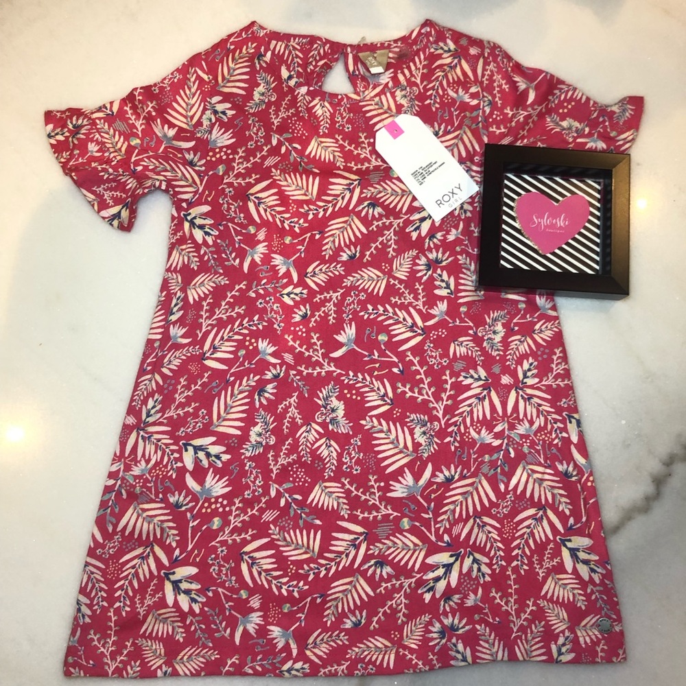 🆕Roxy Girls' Sea Oxygen Print Ruffle Sleeve Dress - Picture 3 of 6